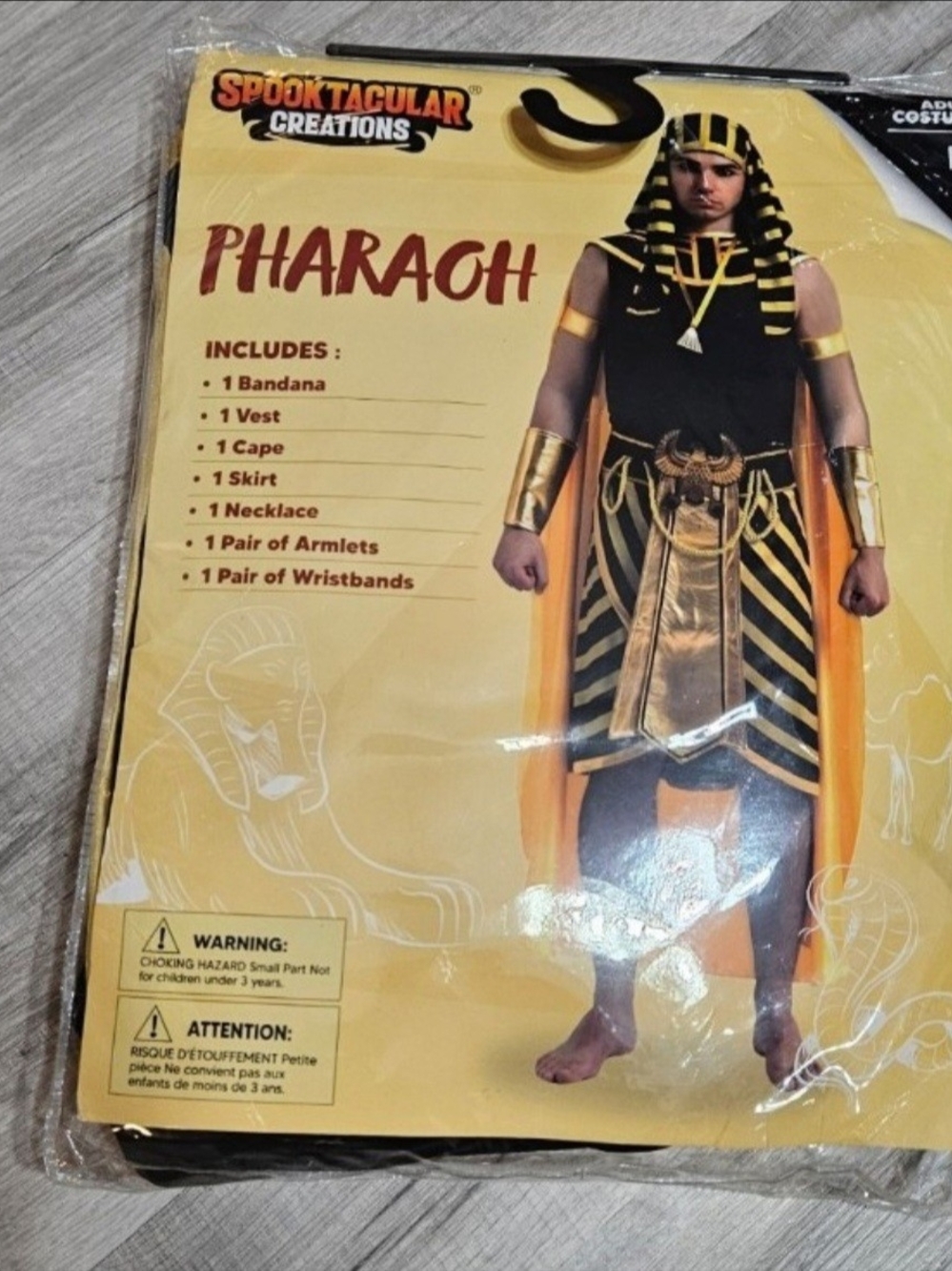 Spooktacular Creations Pharaoh Halloween Costume for Men Medium- Black & Gold